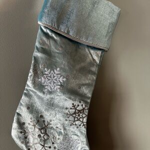 Elegant Blue/Silver Holiday Stocking